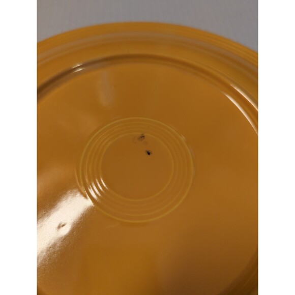 Fiestaware Fiesta Plate Charger Mustard Yellow 12" Vintage Yellow Round Wet Foot - Picture 7 of 9